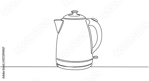 Linear kettle design on a simple background