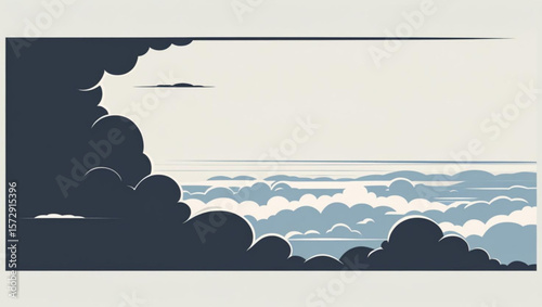 Cloudy Sky Abstract Landscape