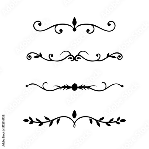 flowers, design elements.Vector design element.Gold text dividers doodle set. Wedding decorative elements. ornament, borders, floral, vintage line separators. Hand drawn vector illustration.