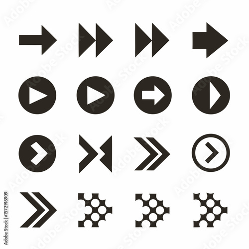 Multi Direction Arrow Icon Set vector design.