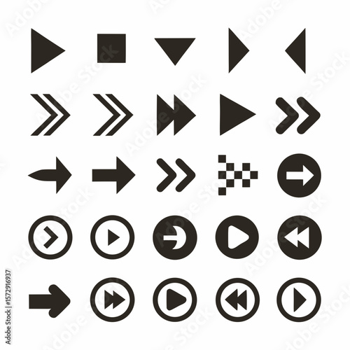 Multi Direction Arrow Icon Set vector design.