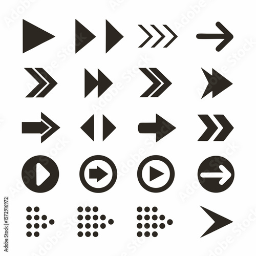 Multi Direction Arrow Icon Set vector design.