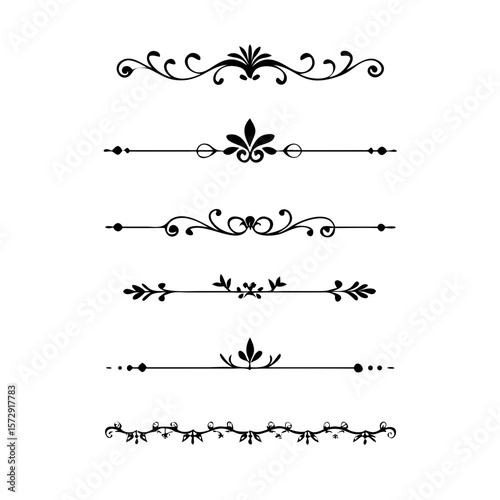 flowers, design elements.Vector design element.Gold text dividers doodle set. Wedding decorative elements. ornament, borders, floral, vintage line separators. Hand drawn vector illustration.