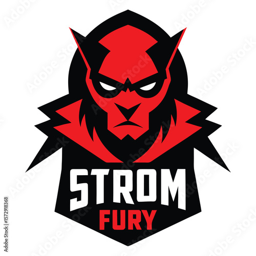 Strom Fury Devil Beast Esport Mascot Logo