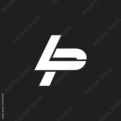 LP Letter Modern Minimal Monogram Vector for Brand Identity.