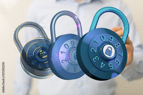 Safeguarding sensitive information with strong passwords and encryption.  Cybersecurity for business.