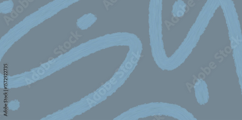 Vector illustration of abstract background of curved and zigzag lines pattern in opposing colors in light blue with dark blue background in authentic vintage trendy style is very good to be used for p