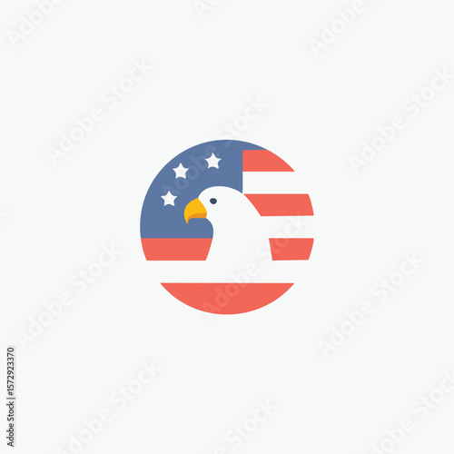 American eagle with flag american flag stars