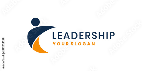 Leadership logo design, people logo concept icon