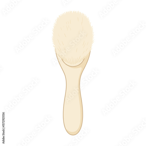 CreamColored Baby Hairbrush with Soft Bristles