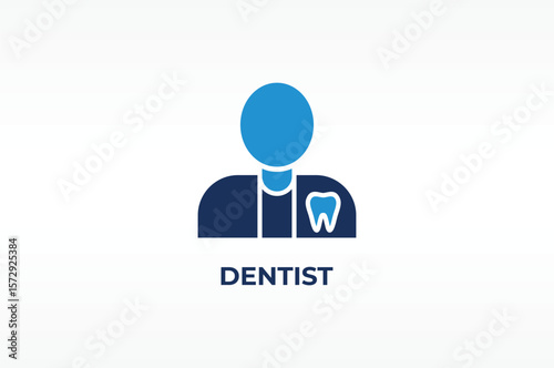 DENTIST vector, icon or logo sign isolated symbol illustration