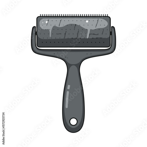 Grey Lint Roller with Textured Roller and Handle