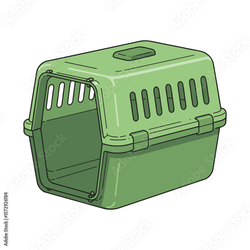Olive Green Pet Carrier with Ventilation Holes