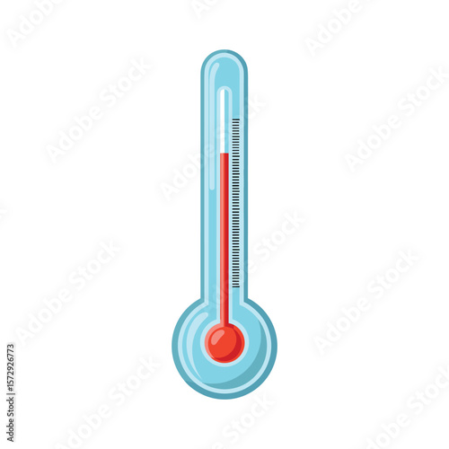 Simple Cartoon Thermometer Showing Moderate Temperature