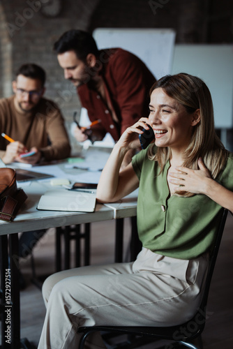 Small business agency working together