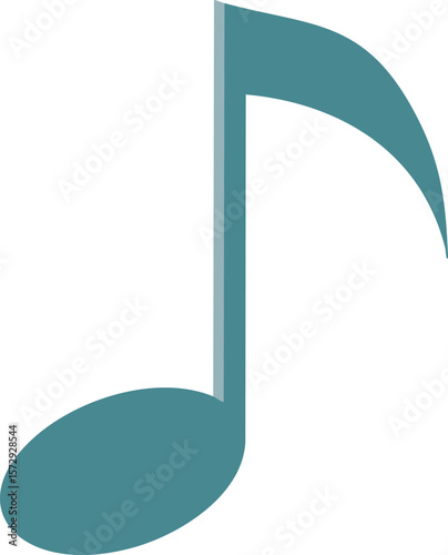 Teal musical note
