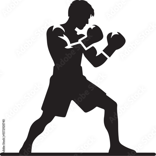 Vector of a boxer