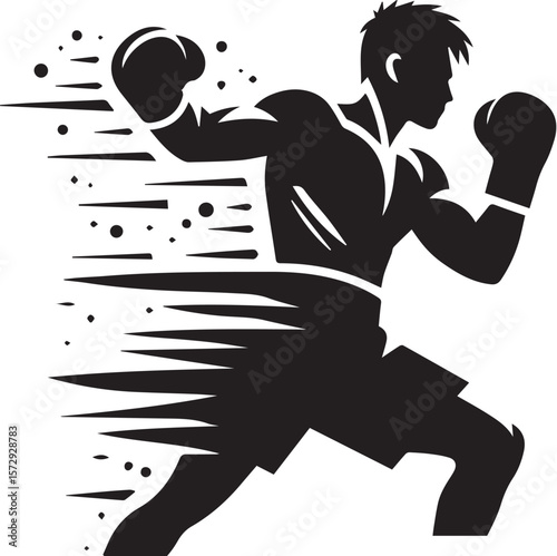 Vector of a boxer