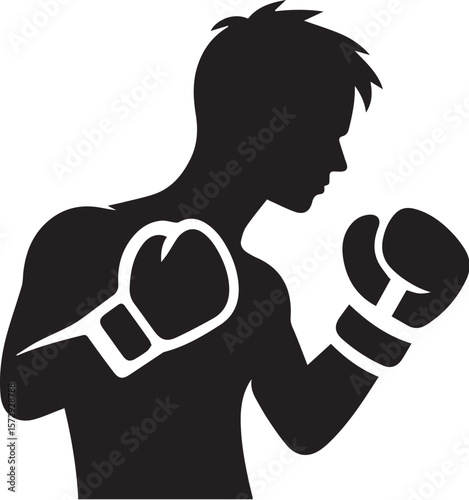 Vector of a boxer