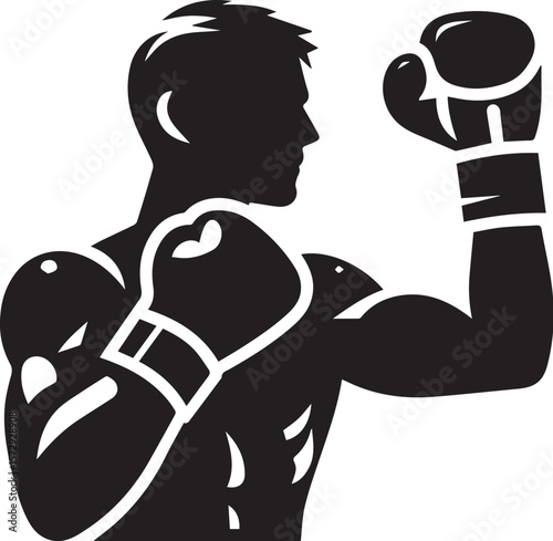 Vector of a boxer