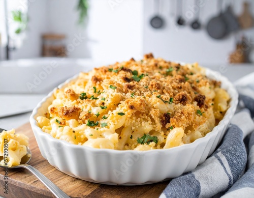Mac and Cheese American Winter Food Close Up