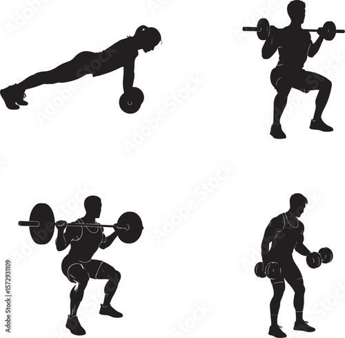 vector illustration of gym workout