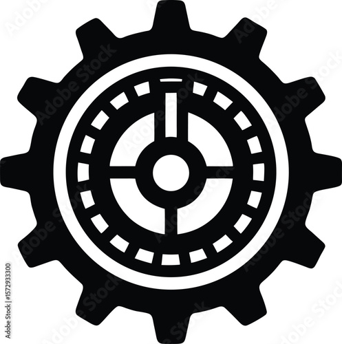 gearbox  icon vector silhouette on transparent background