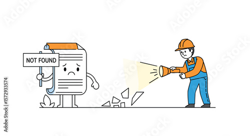 Searching for lost data with a flashlight finding broken documents and error messages