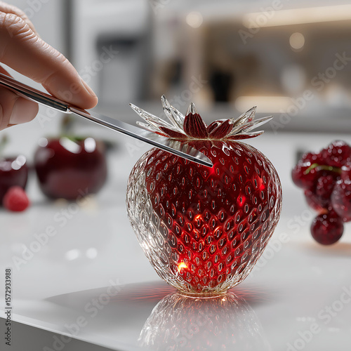 Wallpaper Mural Elegant Crystal and Fruit Design: Handcrafted Decorative Art for Sophisticated Interiors Torontodigital.ca