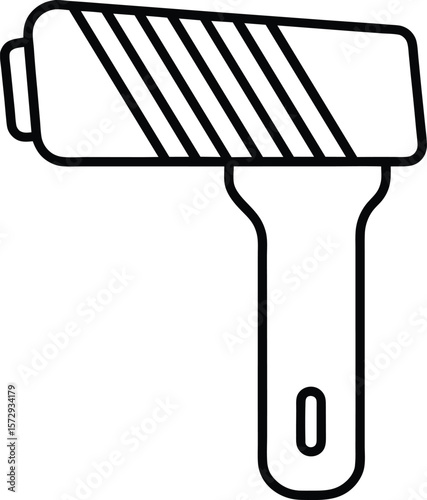 bar code scanner icon in flat design on white background