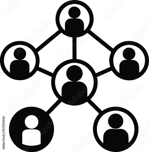 social network connection concept icon