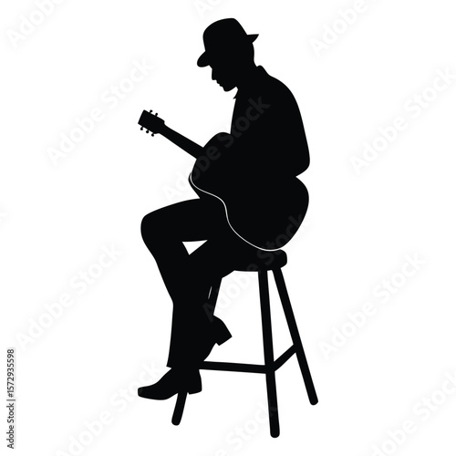 musician with guitar