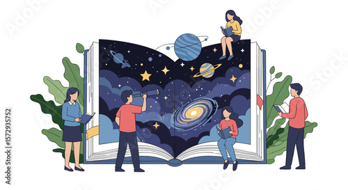 Discovering the universe through open books and astounding celestial visions