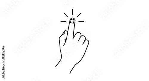 Interactive touch interface with finger activation and digital feedback experience