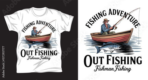 Fishing graphic vactor t shirt design art