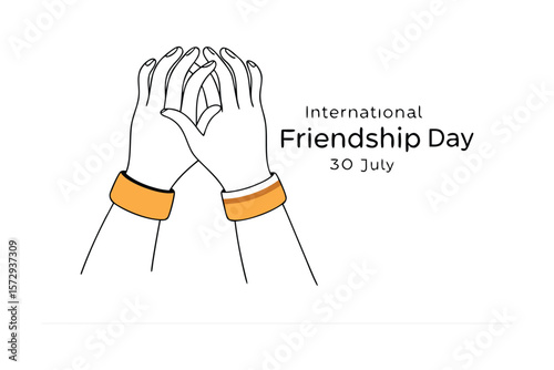 Embrace of Unity: A tender embrace, captured in delicate linework, celebrates International Friendship Day, symbolizing unity, camaraderie, and the bonds that unite.