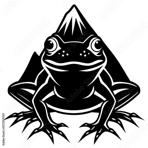 frog on a white background