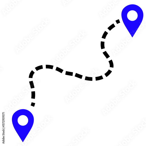 Location with route and dashed path illustration for design


Location with route and dashed path illustration for design
