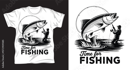 Fishing graphic vactor t shirt design art
