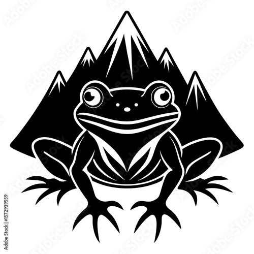frog on a white background