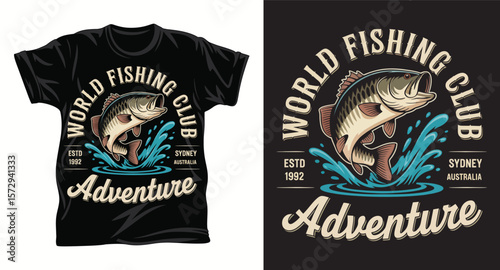 Fishing graphic vactor t shirt design art