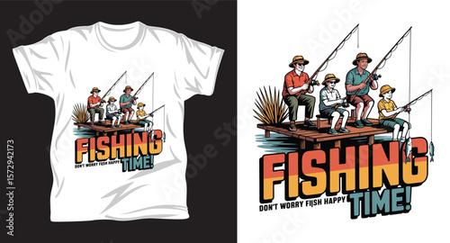Fishing graphic vactor t shirt design art