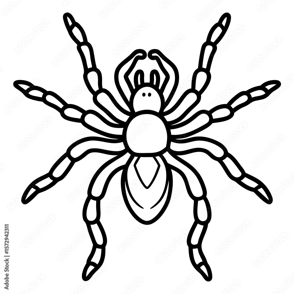 Obraz premium Tarantula Outline Art
