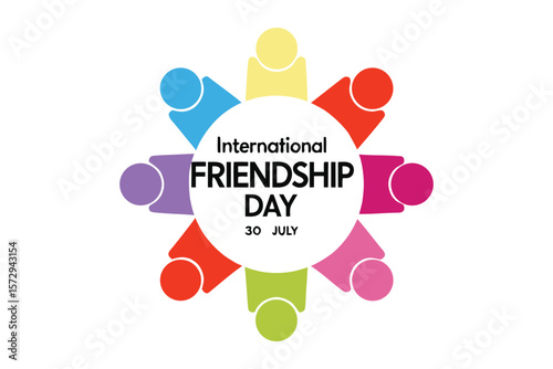 International Friendship Day: Celebrate the spirit of camaraderie with this vibrant and inclusive graphic, embodying the essence of friendship on International Friendship Day.
