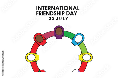 Friendship Day: Celebrating Connections: A vibrant illustration captures the spirit of International Friendship Day, symbolizing unity, diversity, and the bonds that connect us all. 