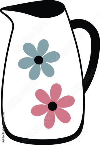  milk jug with flower