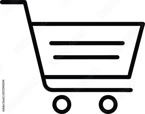 online cart checkout icon in flat vector