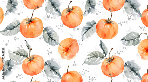 Watercolor set of tangerines with leaves, orange slices isolated on white background.