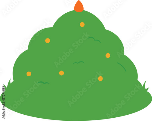  soft puffy grass mound with little stones