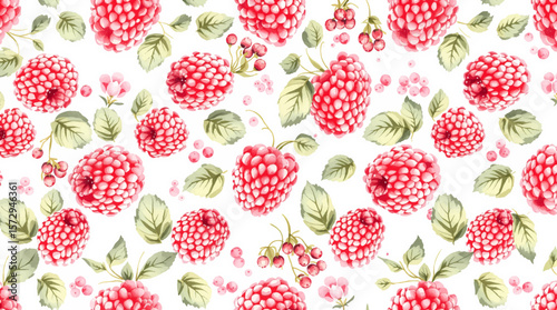 blueberries and raspberries watercolor